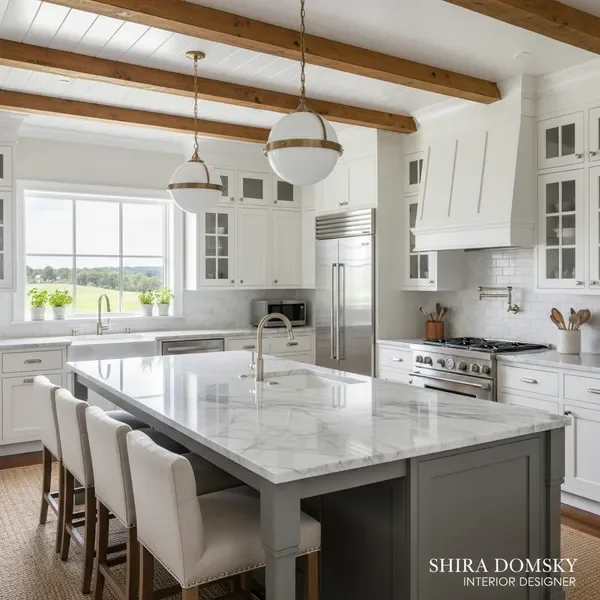 עיצוב פנים לשיפוץ דירה - מטבח כפרי מעוצב