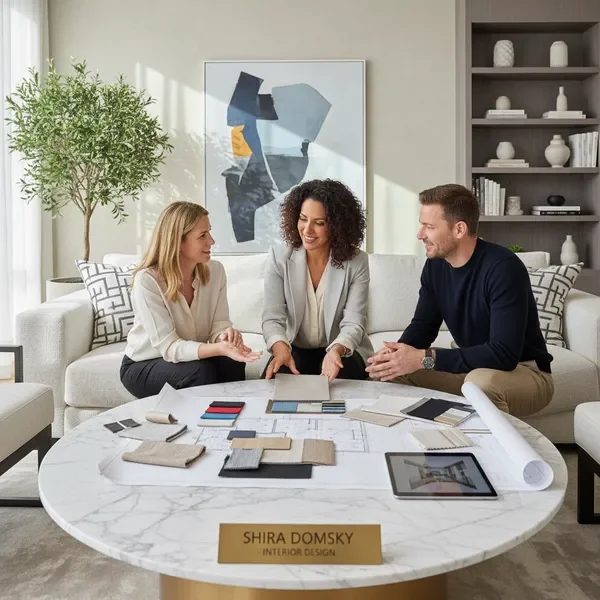 ייעוץ עיצוב פנים מקצועי - פגישה עם לקוחות